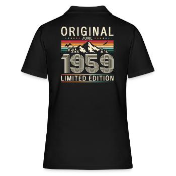 Original June 1959 Born 1959 65th Birthday 59 - Women's Polo Shirt - black - Back - Ailine (174cm)