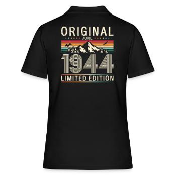 Original Juni 1944 Jahrgang 1944 Geburtstag 1944 - Frauen Polo Shirt - Schwarz - Hinten - Ailine (174cm)