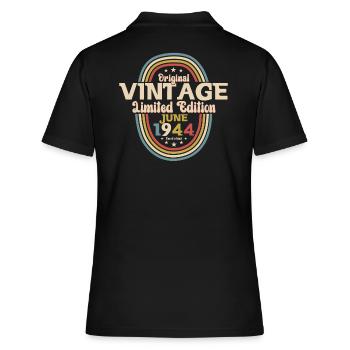 Original Juni 1944 Jahrgang 1944 Geburtstag 1944 - Frauen Polo Shirt - Schwarz - Hinten - Ailine (174cm)