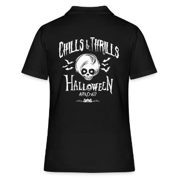 Frissons et sensations fortes Design d’Halloween - Polo Femme - noir - Dos - Ailine (174cm)