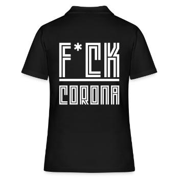 Fuck Corona - Polo Femme - noir - Dos - Ailine (174cm)
