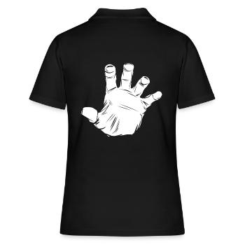 Hands off! Hands off! Hand - Women's Polo Shirt - black - Back - Ailine (174cm)