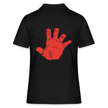 Hands off! Hands off! Hand - Women's Polo Shirt - black - Back - Ailine (174cm)