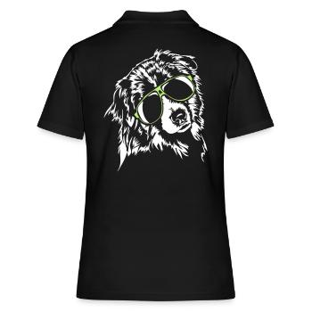 AUSTRALIAN SHEPHERD cool Brille Wilsigns Hunde - Frauen Polo Shirt - Schwarz - Hinten - Ailine (174cm)
