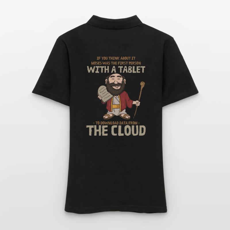 Moses Cloud Tablet Server Admin Tech Support Women's Polo Shirt