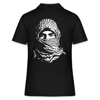 Liberté pour la Palestine - Paix - Polo Femme - noir - Dos - Ailine (174cm)
