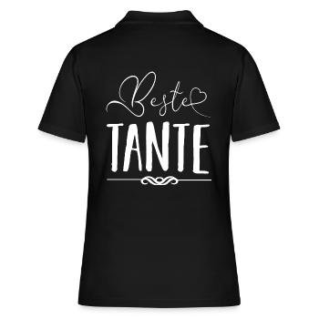 Beste Tante Geschenk - Frauen Polo Shirt - Schwarz - Hinten - Ailine (174cm)