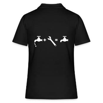 Plumber repairs faucet - Women's Polo Shirt - black - Back - Ailine (174cm)