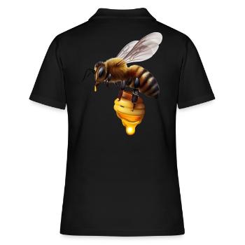 Abeille en nid d’abeille - Polo Femme - noir - Dos - Ailine (174cm)