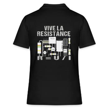 Viva La Resistance Widerstand Elektrotechnik - Frauen Polo Shirt - Schwarz - Hinten - Ailine (174cm)