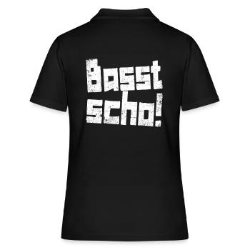 Basst Scho ! C’est bon ! Grunge Style - Polo Femme - noir - Dos - Ailine (174cm)