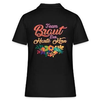 Team Braut Der harte Kern - Frauen Polo Shirt - Schwarz - Hinten - Ailine (174cm)