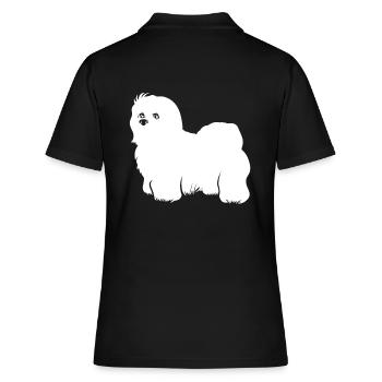 Coton de Tulear - Polo Femme - noir - Dos - Ailine (174cm)