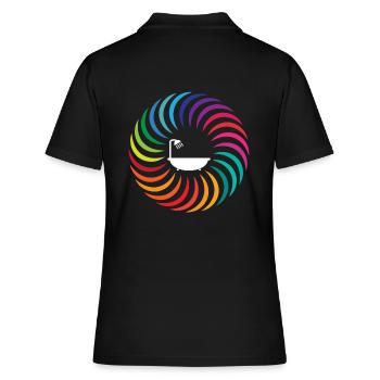 Baignoire Rainbow Boomerang Circle - Polo Femme - noir - Dos - Ailine (174cm)