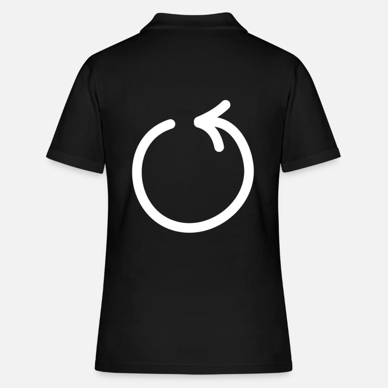 Flèche de cercle - Polo Femme - noir