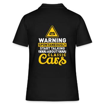 Classic Cars Funny saying Classic Cars - Women's Polo Shirt - black - Back - Ailine (174cm)