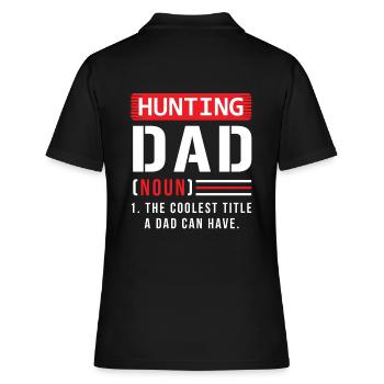 Jagd Jäger Papa Vater Spruch - Frauen Polo Shirt - Schwarz - Hinten - Ailine (174cm)