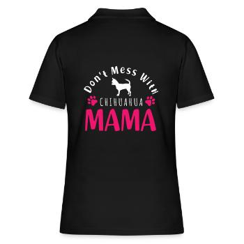 Chihuahua Mama Drôle de dicton - Polo Femme - noir - Dos - Ailine (174cm)