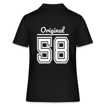 1958 Year of birth, year of birth / 58th birthday, age - Women's Polo Shirt - black - Back - Ailine (174cm)