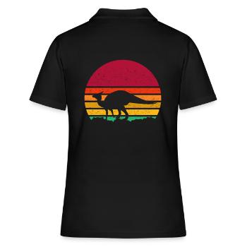 Saurolophus Style Rétro - Polo Femme - noir - Dos - Ailine (174cm)