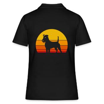 Irish Terrier - Frauen Polo Shirt - Schwarz - Hinten - Ailine (174cm)