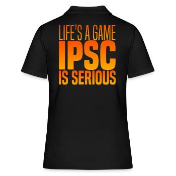 IPSC ist ernst - Frauen Polo Shirt - Schwarz - Hinten - Ailine (174cm)