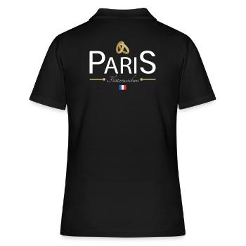 Flitterwochen Paris - Frauen Polo Shirt - Schwarz - Hinten - Ailine (174cm)