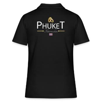 Flitterwochen Phuket - Frauen Polo Shirt - Schwarz - Hinten - Ailine (174cm)
