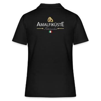Flitterwochen Amalfiküste - Frauen Polo Shirt - Schwarz - Hinten - Ailine (174cm)
