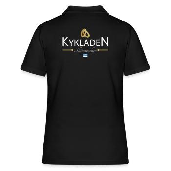 Flitterwochen Kykladen - Frauen Polo Shirt - Schwarz - Hinten - Ailine (174cm)