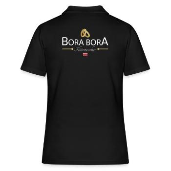 Flitterwochen Bora Bora - Frauen Polo Shirt - Schwarz - Hinten - Ailine (174cm)