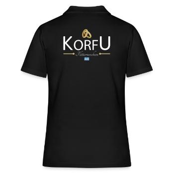 Flitterwochen Korfu - Frauen Polo Shirt - Schwarz - Hinten - Ailine (174cm)