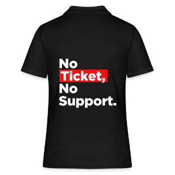 No Ticket No Support Informatiker IT Administrator - Frauen Polo Shirt - Schwarz - Hinten - Ailine (174cm)