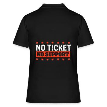 No Ticket No Support Informatiker IT Administrator - Frauen Polo Shirt - Schwarz - Hinten - Ailine (174cm)