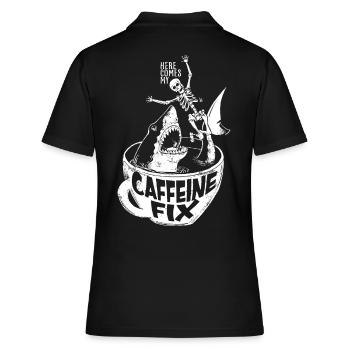 Caffeine Shark - Polo Femme - noir - Dos - Ailine (174cm)