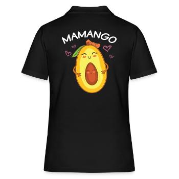 Mamango - Schwangerschaft verkünden - Frauen Polo Shirt - Schwarz - Hinten - Ailine (174cm)