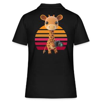 Photographier Safari Girafe - Polo Femme - noir - Dos - Ailine (174cm)