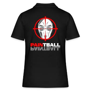 paintball paintballer gotcha - Frauen Polo Shirt - Schwarz - Hinten - Ailine (174cm)
