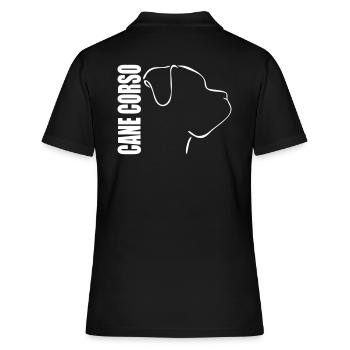 CANE CORSO PROFIL - Frauen Polo Shirt - Schwarz - Hinten - Ailine (174cm)