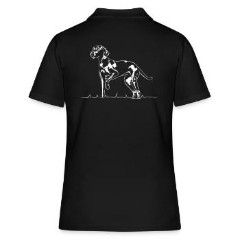 WEIMARANER stehend Jagdhund Jäger Hund Wilsigns - Frauen Polo Shirt - Schwarz - Hinten - Ailine (174cm)