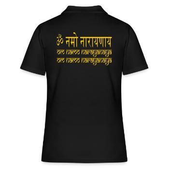 om namo narayanaya yellow - Polo Femme - noir - Dos - Ailine (174cm)