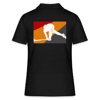 Joueur de hockey - Polo Femme - noir - Dos - Ailine (174cm)