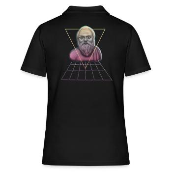 Sokrates Philosoph Student Geschenk - Frauen Polo Shirt - Schwarz - Hinten - Ailine (174cm)