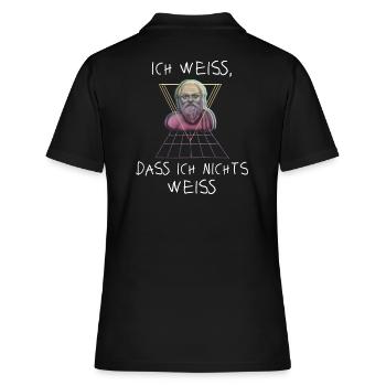 Sokrates Griechischer Philosoph - Frauen Polo Shirt - Schwarz - Hinten - Ailine (174cm)