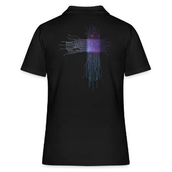 CPU Processor Computer Scientist Electrician - Women's Polo Shirt - black - Back - Ailine (174cm)