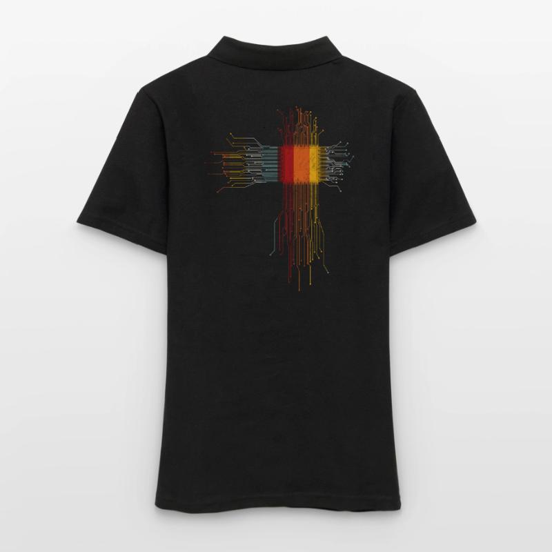 Retro CPU Processor Computer Scientist Electrician Women's Polo Shirt