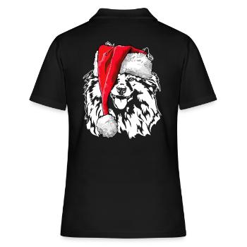 Santa Wolfsspitz Weihnachten Nikolaus Wilsigns - Frauen Polo Shirt - Schwarz - Hinten - Ailine (174cm)
