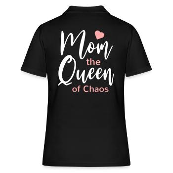 Mama Chaos Queen Mutter Geschenk lustig - Frauen Polo Shirt - Schwarz - Hinten - Ailine (174cm)