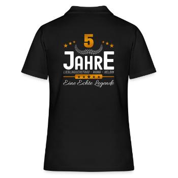 5 Jahre Lieblingsehefrau - Frauen Polo Shirt - Schwarz - Hinten - Ailine (174cm)