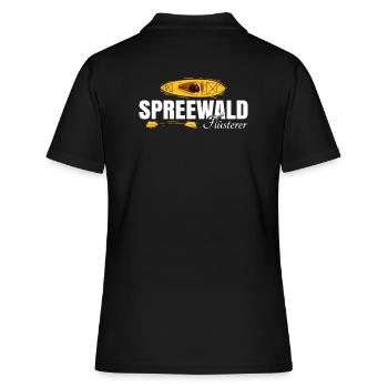 Spreewald Flüsterer - Frauen Polo Shirt - Schwarz - Hinten - Ailine (174cm)